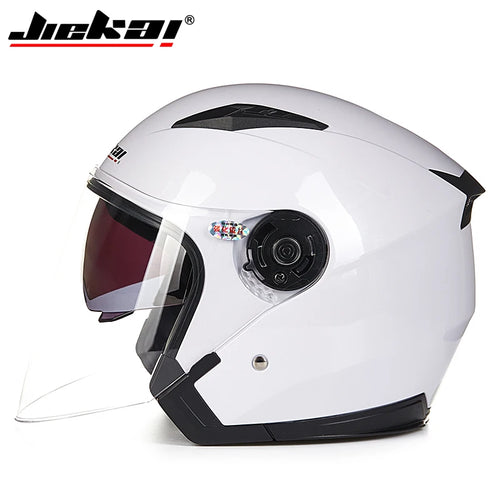 JIEKAI -512 Motorcycle double lens half helmet Cascos Para Moto Racing helmets ABS Helmet Moto Casque for Women/Men Casco Moto